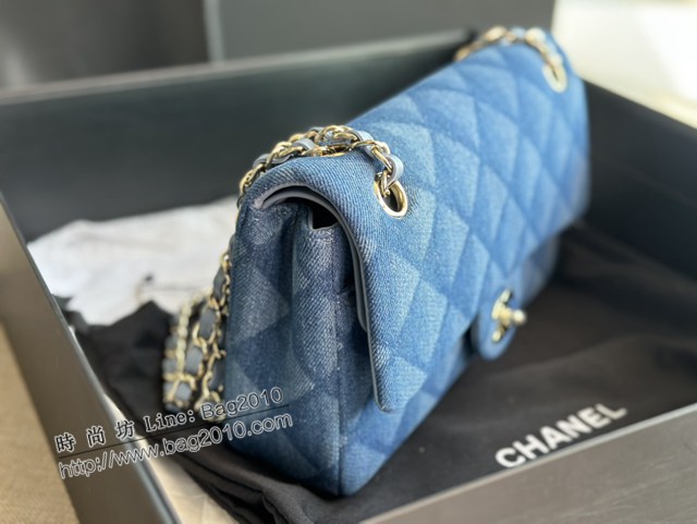 Chanel專櫃新款小號01116#香奈兒爆款粉色軟呢毛尼CF鏈條肩背斜挎包 djc4723